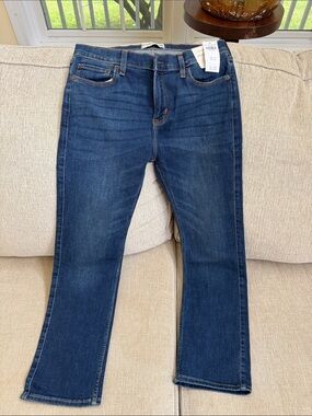 abercrombie kids Straight Leg Jeans in Dark Blue Wash